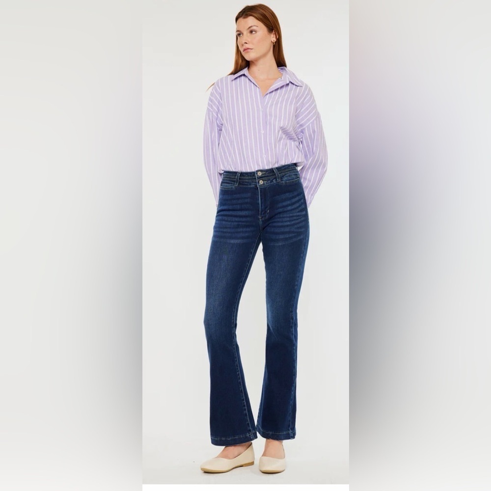 KanCan “Caroline” High Rise Dark Wash Flare Jeans – Size 9/28 - Picture 2 of 12